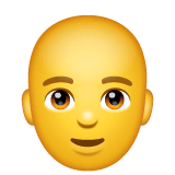 Homem sem cabelo Emoji WhatsApp