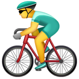 Мужчина велосипедист Эмодзи в WhatsApp