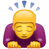 Hombre haciendo una reverencia Emoji WhatsApp