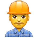 Man Construction Worker Emoji on WhatsApp
