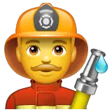 Man Firefighter Emoji on WhatsApp