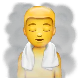 Hombre en una sauna Emoji WhatsApp