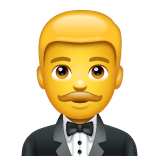 Man In Tuxedo Emoji on WhatsApp