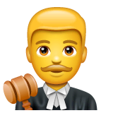 Судья мужчина Эмодзи в WhatsApp