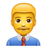 Man Office Worker Emoji on WhatsApp