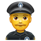 Man Police Officer Emoji on WhatsApp