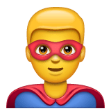 Man Superhero Emoji on WhatsApp