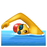 Man Swimming Emoji on WhatsApp