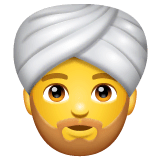 Homem com turbante Emoji WhatsApp
