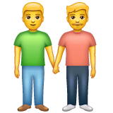 Deux hommes se tenant la main Émoji WhatsApp