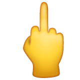 Middle Finger Emoji on WhatsApp