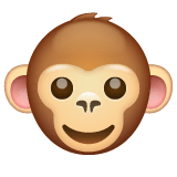 Cara de mono Emoji WhatsApp