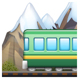Treno con montagna Emoji WhatsApp