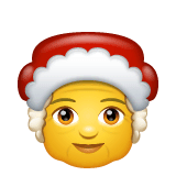 Миссис Санта-Клаус Эмодзи в WhatsApp