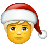 Babbo Natale neutrale Emoji WhatsApp