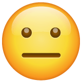😐 Faccina neutra Emoji su WhatsApp