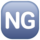 🆖 Zeichen für „Nicht gut“ Emoji auf WhatsApp