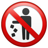Prohibido tirar basura Emoji WhatsApp