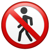 🚷 Prohibido el paso de peatones Emoji en WhatsApp
