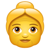 👵 Old Woman Emoji on WhatsApp