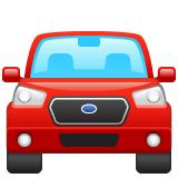 Oncoming Automobile Emoji on WhatsApp