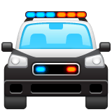Oncoming Police Car Emoji on WhatsApp