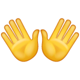 👐 Mãos abertas Emoji nos WhatsApp
