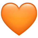 Orangefärgat Hjärta on WhatsApp