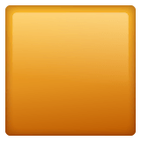 Оранжевый квадрат Эмодзи в WhatsApp