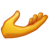 🫴 Mano con la palma hacia arriba Emoji en WhatsApp