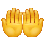Nach oben zeigende Handflächen Emoji WhatsApp