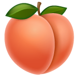 Peach Emoji on WhatsApp