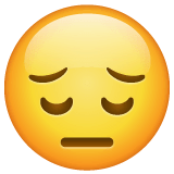 😔 Pensive Face Emoji on WhatsApp