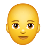 🧑‍🦲 Person ohne Haar Emoji auf WhatsApp