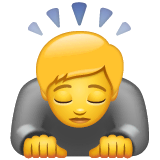 Person Bowing Emoji on WhatsApp