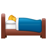 Person in Bed Emoji on WhatsApp