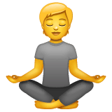 Persona en posición de loto Emoji WhatsApp