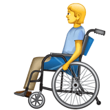 🧑‍🦽 Человек в ручном кресле-коляске Эмодзи в WhatsApp