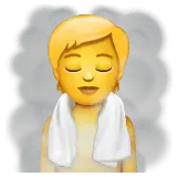 Person In Steamy Room Emoji on WhatsApp