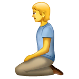 Person Kneeling Emoji on WhatsApp