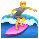 Person Surfing Emoji on WhatsApp