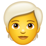 🧑‍🦳 Persona con el pelo blanco Emoji en WhatsApp