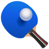 Raquette et balle de ping-pong Émoji WhatsApp