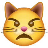 😾 - Pouting Cat Face or Grumpy cat Emoji 📖 Emoji Meaning ✂ Copy & 📋  Paste (◕‿◕) SYMBL