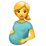 Беременная женщина Эмодзи в WhatsApp