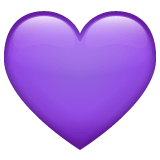Corazón morado Emoji WhatsApp