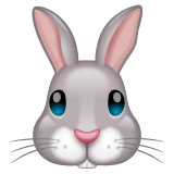 Cara de conejo Emoji WhatsApp