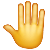 🤚 Raised Back of Hand Emoji on WhatsApp