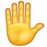 Erhobene Hand Emoji WhatsApp