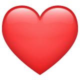 Coração vermelho Emoji WhatsApp